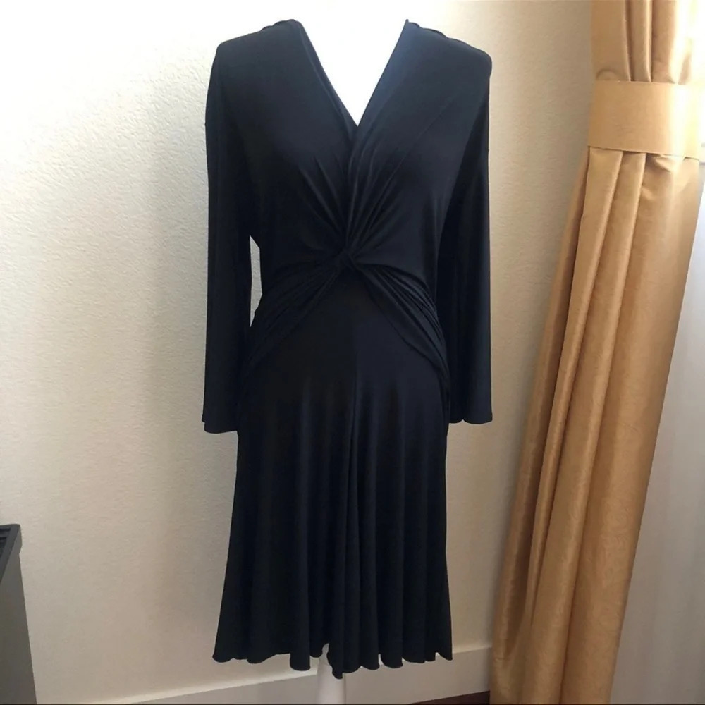 Abs allen schwartz long sleeve black dress S